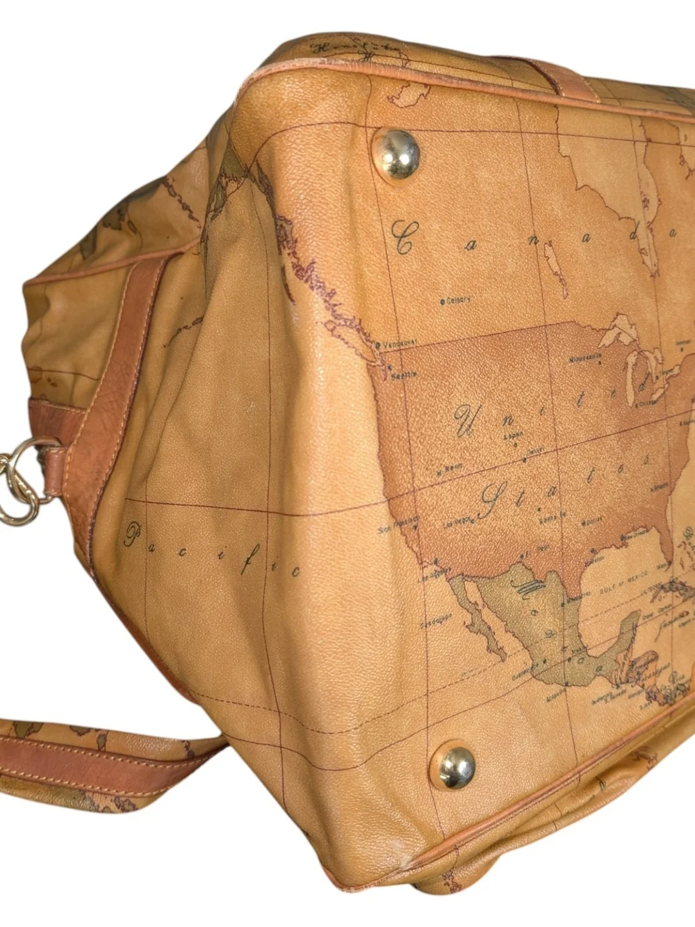 Rare Vintage Prima Classe 1a Geo Coated Canvas Duffel Bag